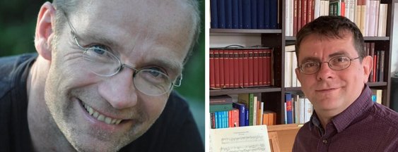 zu sehen sind John von Düffel und Jochen Neurath