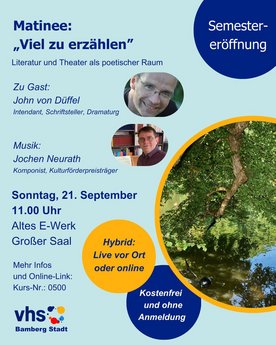 Plakat-Ankündigung der Semestereröffnung