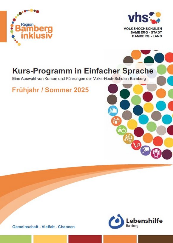 Das Bild zeigt das Cover des Programmhefts in Einfacher Sprache