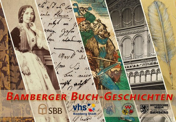 Auf dem Bild sind Ausschnitte aus Fotos der einzelnen Vorträge und die fünf Logos der beteiligten Partner